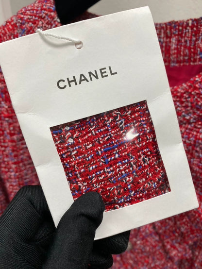 Chanel 19P red tweed jacket