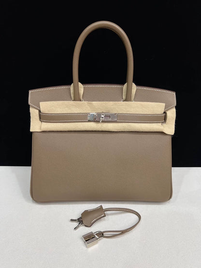 Hermes Birkin 30 Elephant Grey Togo Leather Palladium Hardware