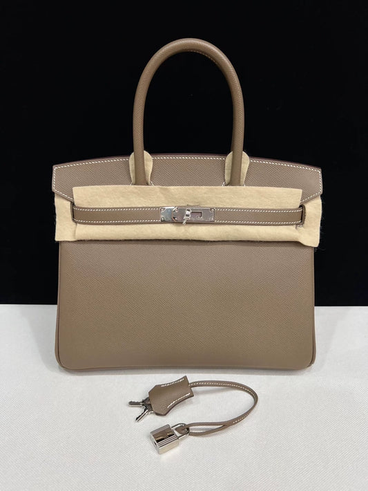 Hermes Birkin 30 Elephant Grey Togo Leather Palladium Hardware