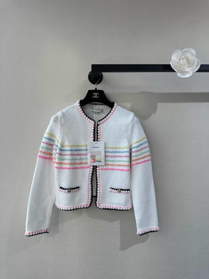 Chanel 24S white Knit Cardigan
