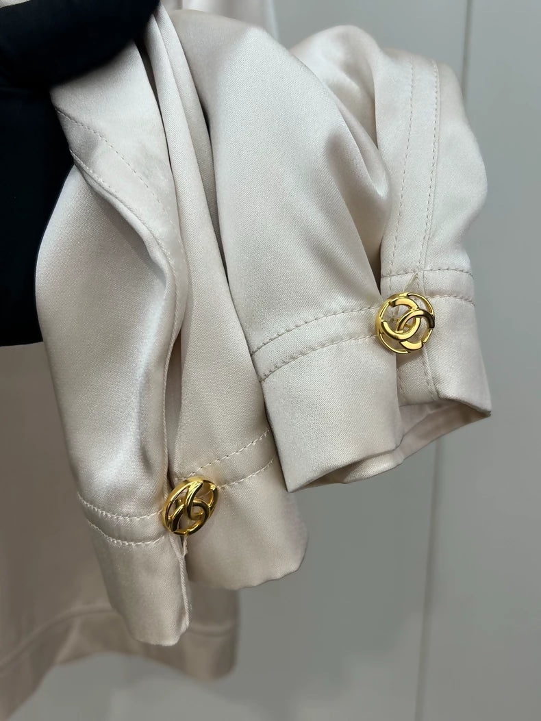 Chanel 26S beige silk top
