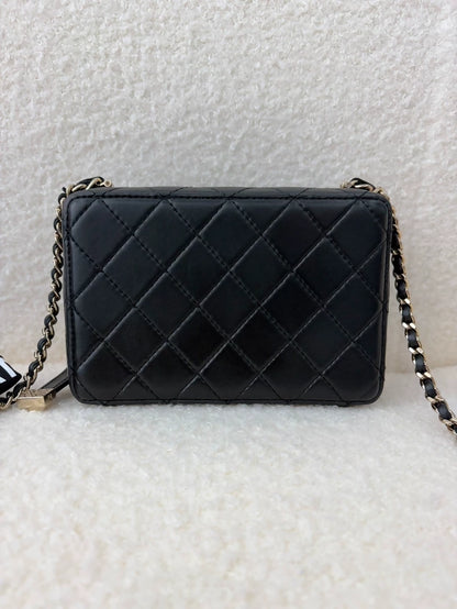 Chanel 24s Black Lambskin Camera Bag