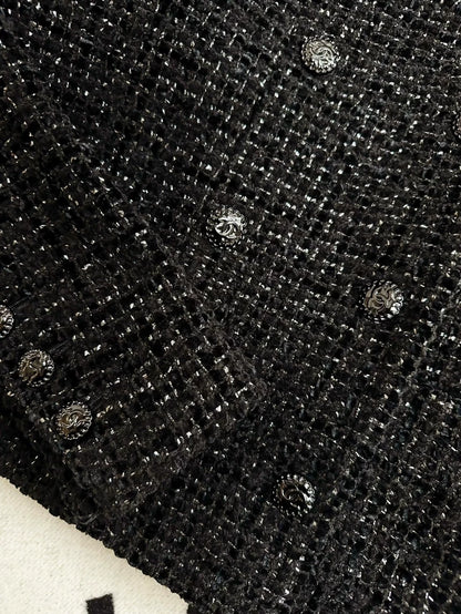 Chanel 22B Black Tweed Jacket