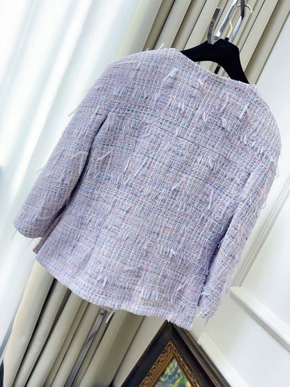 Chanel 18P purple tweed jacket