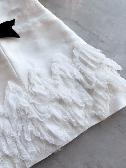 Chanel 2018 White Silk Bow Dress