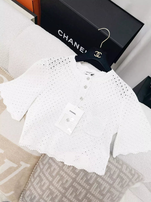 Chanel 24P White Lace top