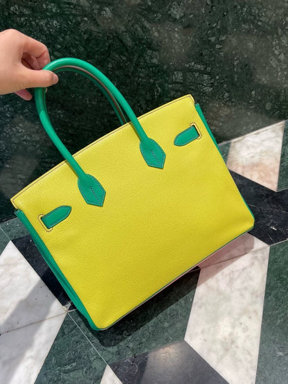 Hermes Birkin 30 pink Sakura three color goat leather brushed Gold hardware