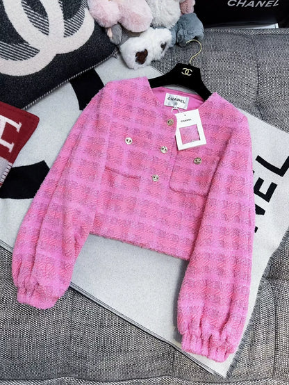 Chanel 24P Pink Tweed Jacket