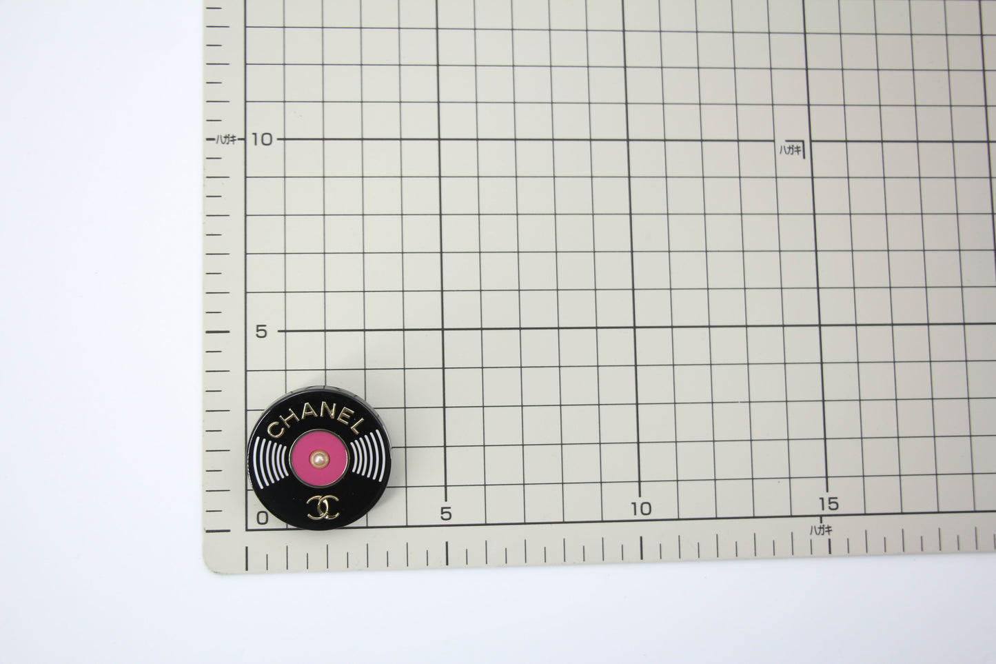 Chanel D20P Resin Vinyl Record Brooch