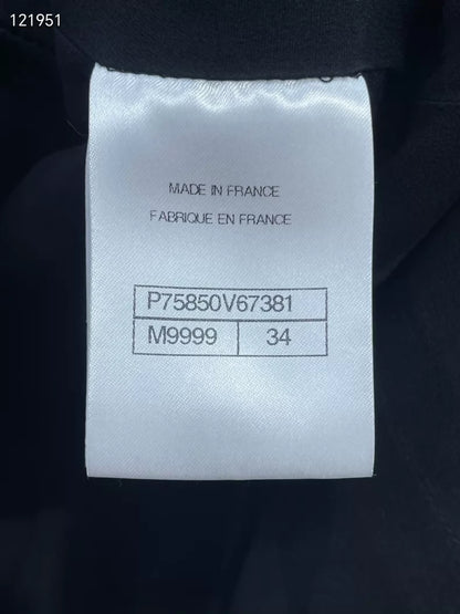 Chanel 23K black sequined tweed dress