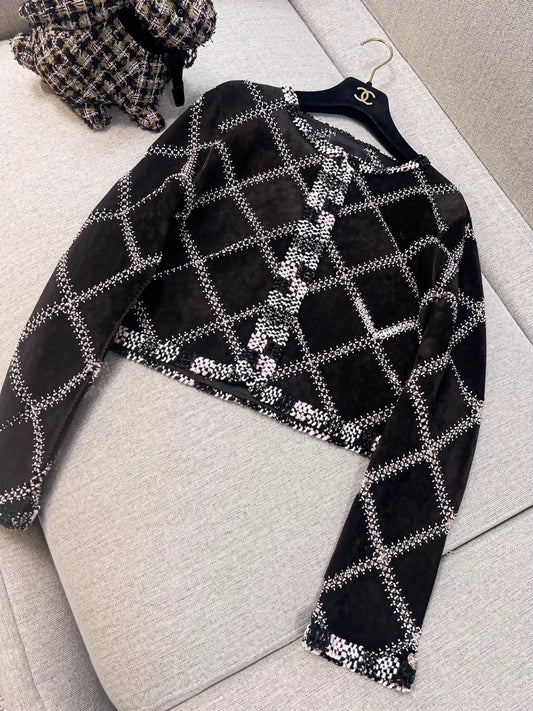 Chanel 23A suede jacket