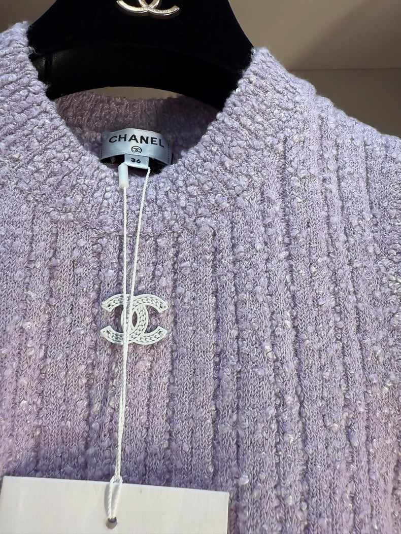 Chanel 21p Purple knit Set