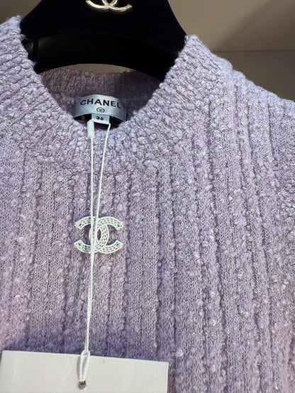 Chanel 21p Purple knit Set