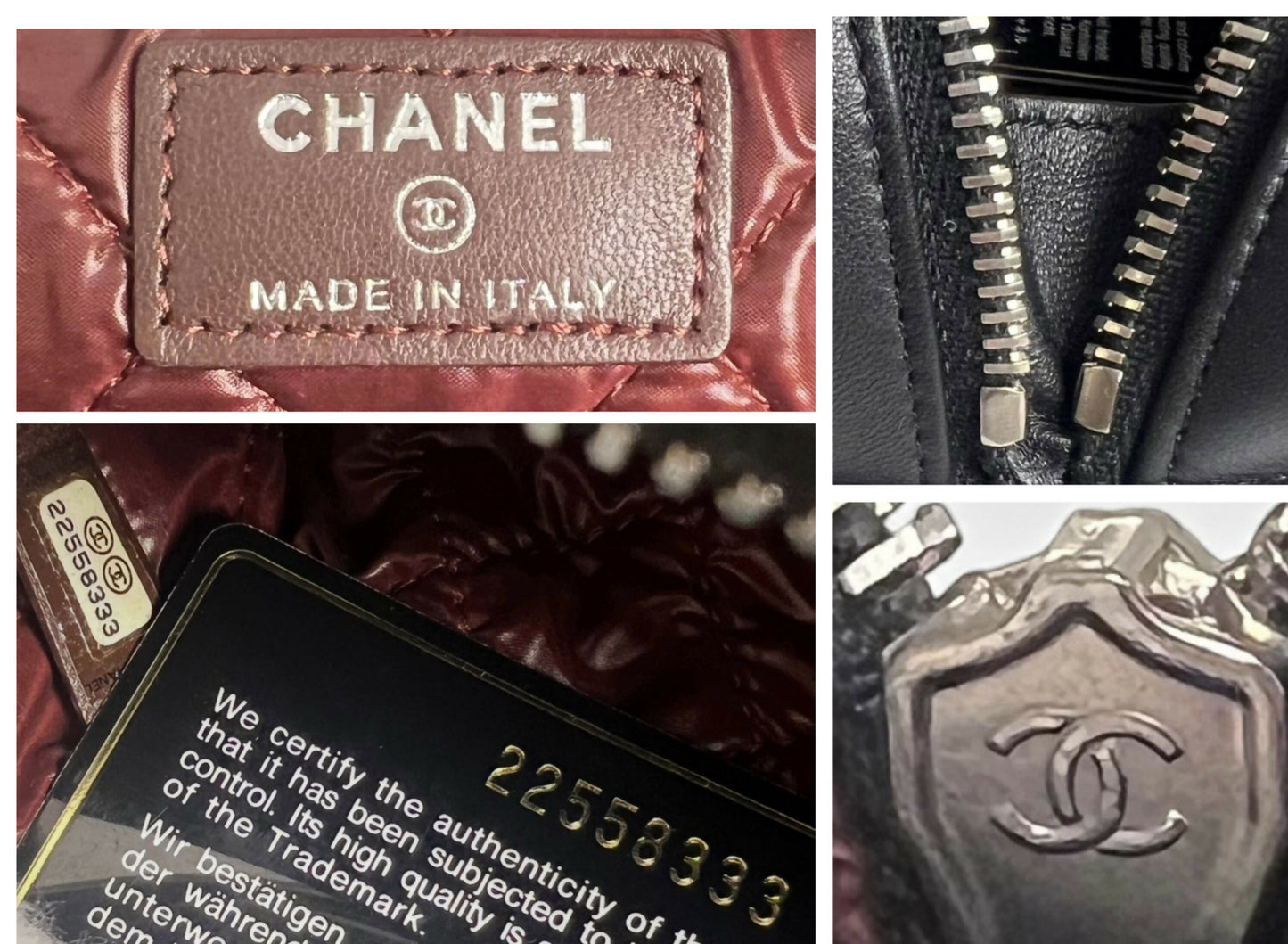 Chanel Black Lambskin Quilted Medium Rectangular Pouch Cosmetic Vanity Case Clutch
