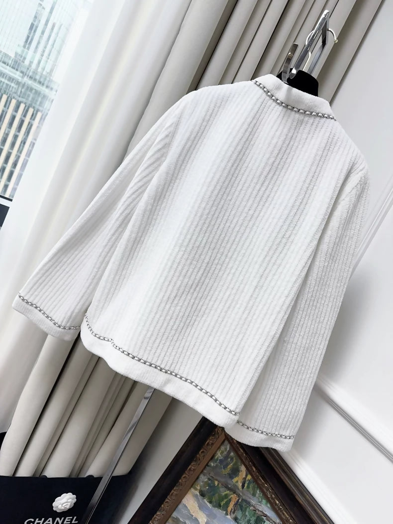Chanel 22b white cardigan