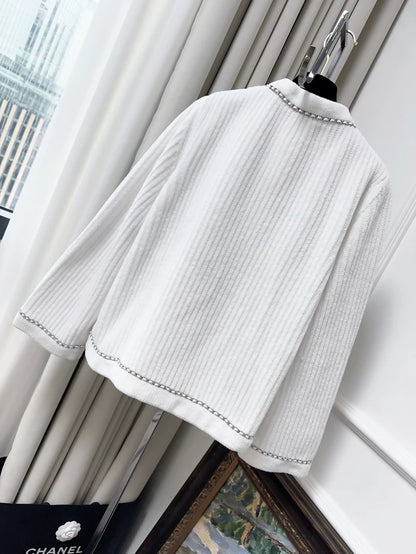 Chanel 22b white cardigan