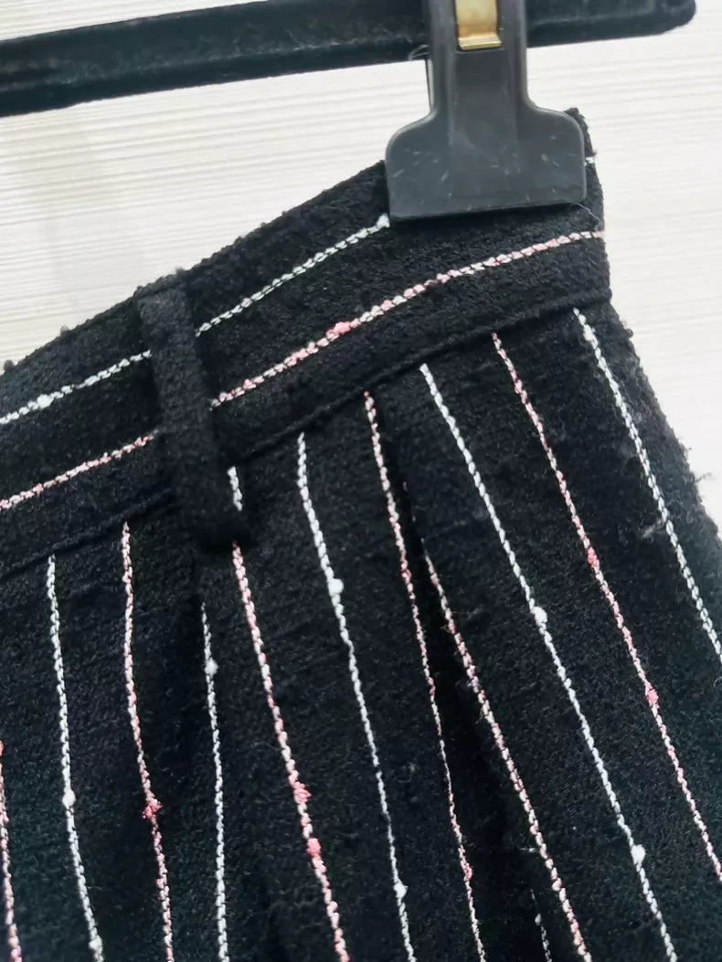 Chanel striped tweed shorts