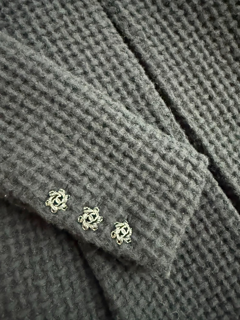 Chanel 2015 Paris-Salzburg black tweed coat