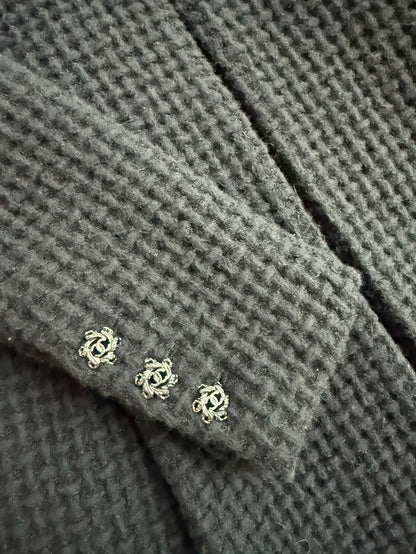 Chanel 2015 Paris-Salzburg black tweed coat