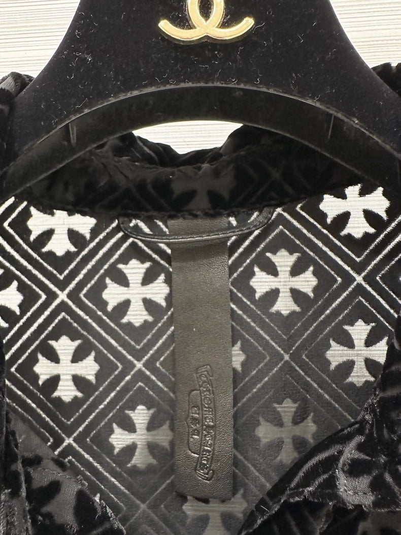 Chrome Hearts black velvet shirt