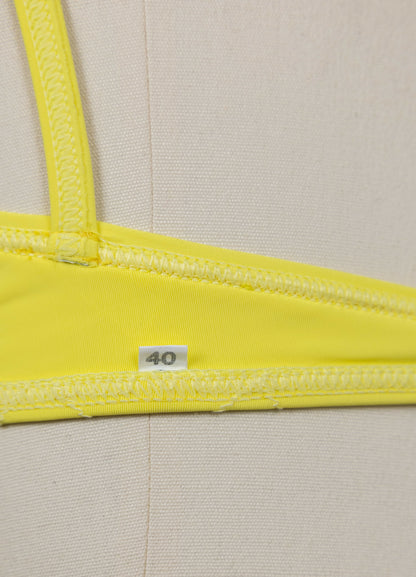 Chanel 1994 Cruise Vintage Yellow Logo Quilted Bikini