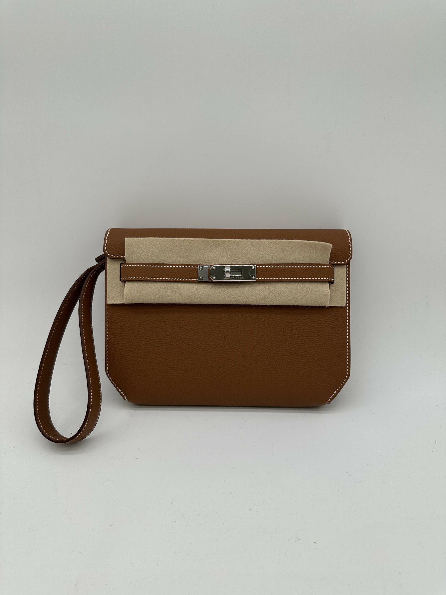 Hermès Kelly Depeches 25 Gold PHW Stamp K