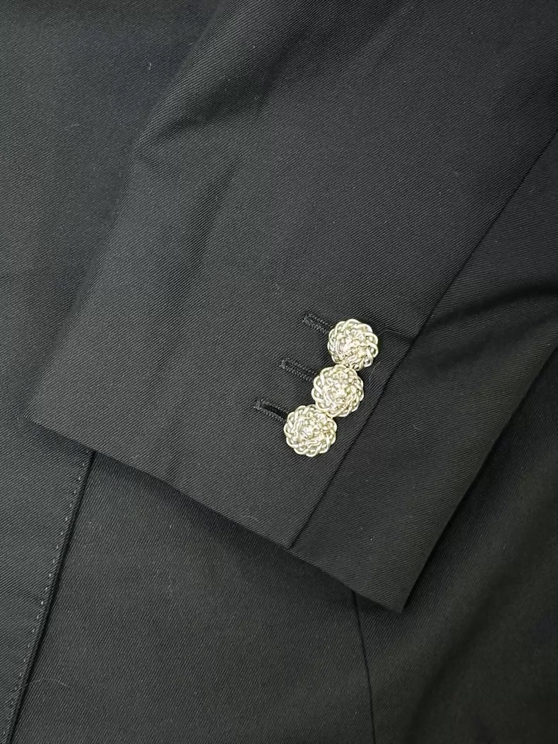 Chanel 26S black silk blazer
