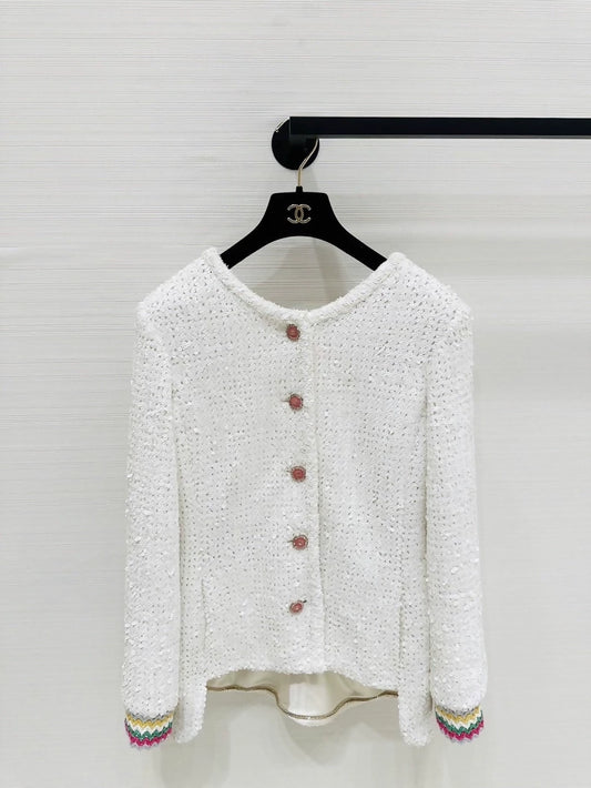 Chanel 22S white & colourful jacket