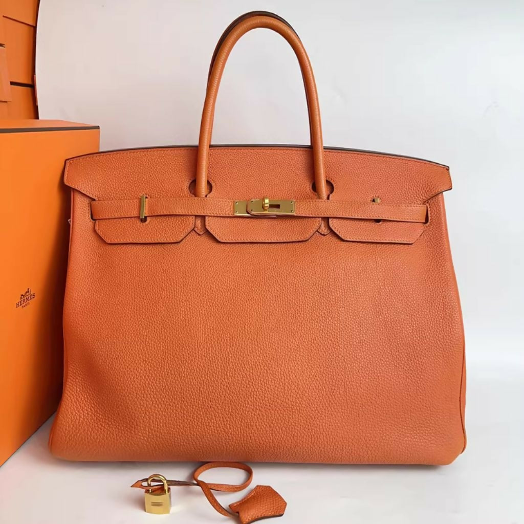Hermès Birkin 40 – Orange Togo Leather