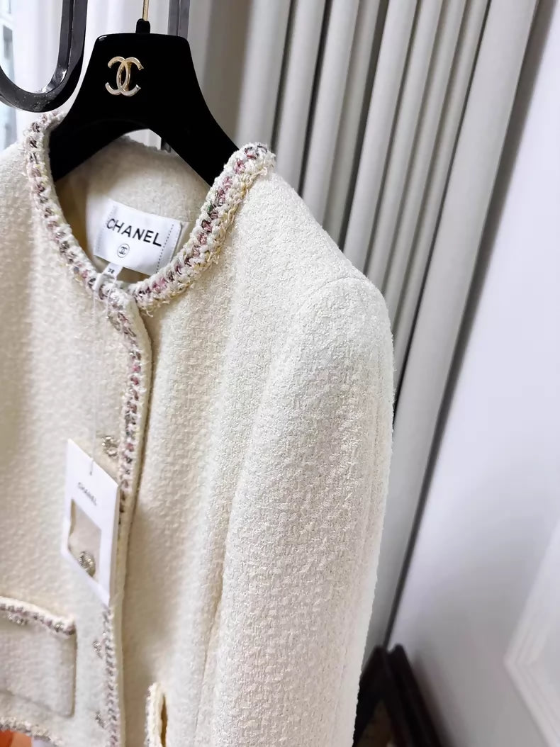 Chanel 26C Beige Tweed Jacket