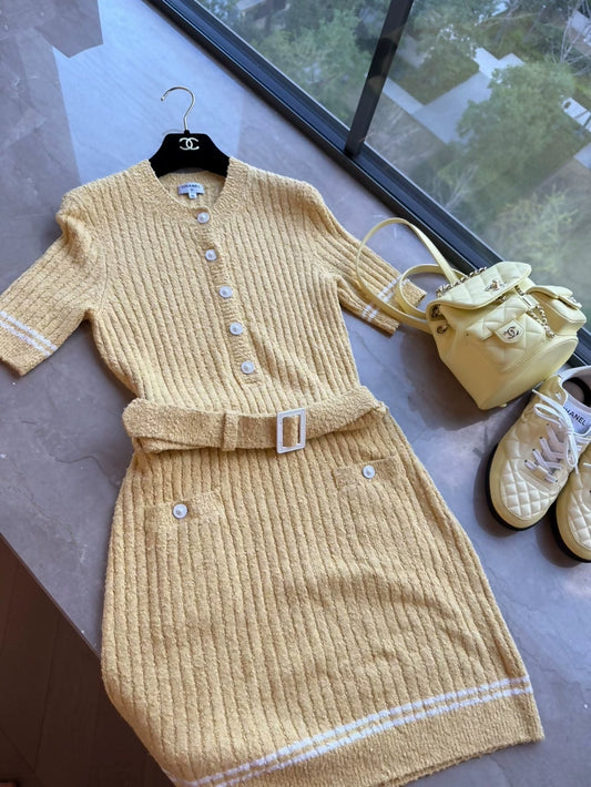 Chanel 22p yellow dress