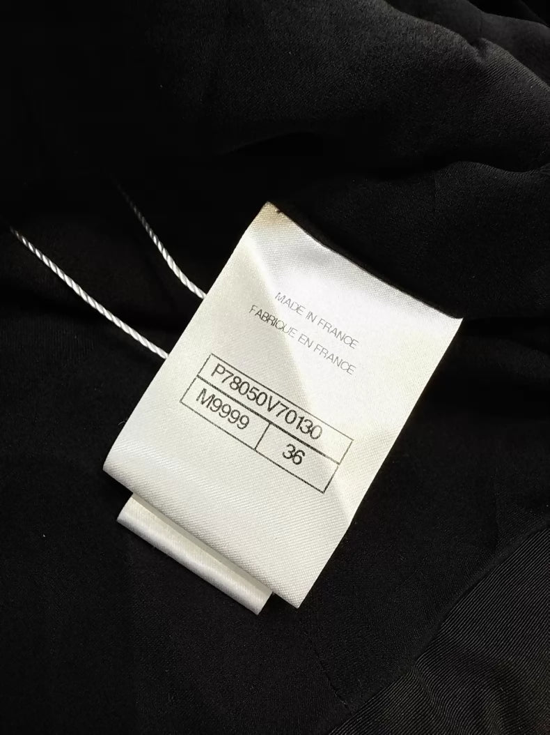 Chanel 24B black tweed vest with fine embroidery and sequins