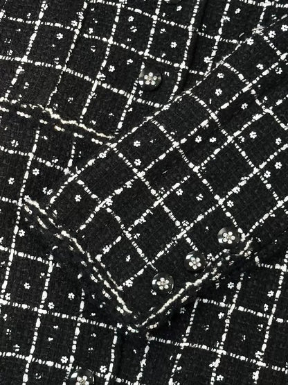 Chanel Fall/Winter 2023 black and white check jacket