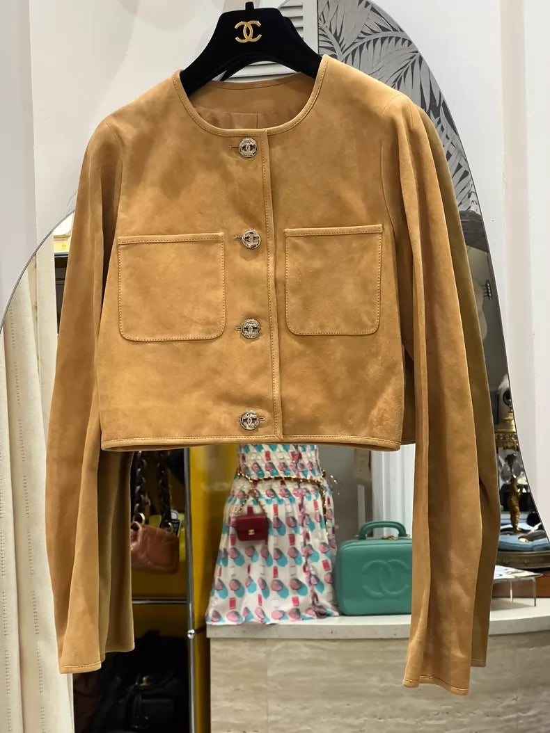 Chanel 24p suede jacket