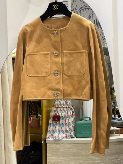 Chanel 24p suede jacket