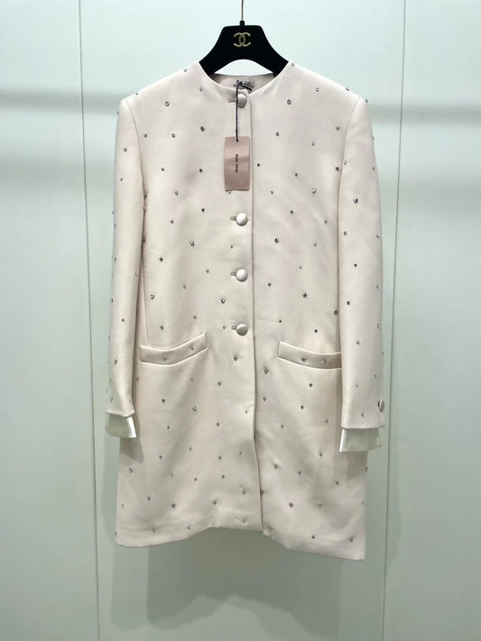 Miu Miu rhinestone-studded jacket