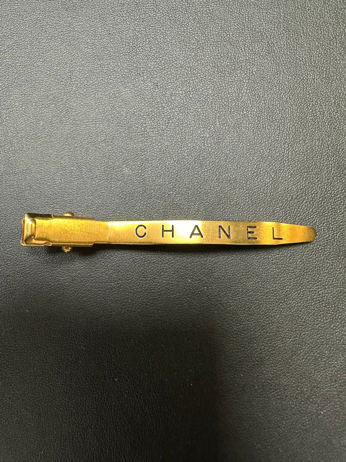 Chanel Vintage 96A Metal English Letter CHANEL Hair Clip