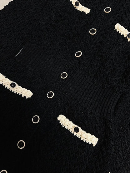 Chanel 22C Black and White Dress