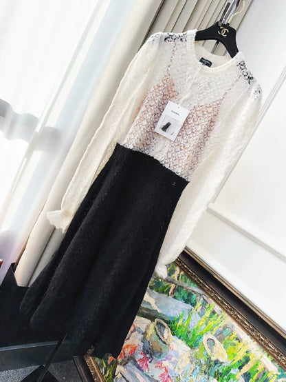 Chanel 23K black and white dress