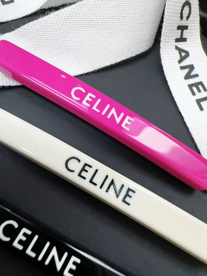 Celine pink, white and black hairpin