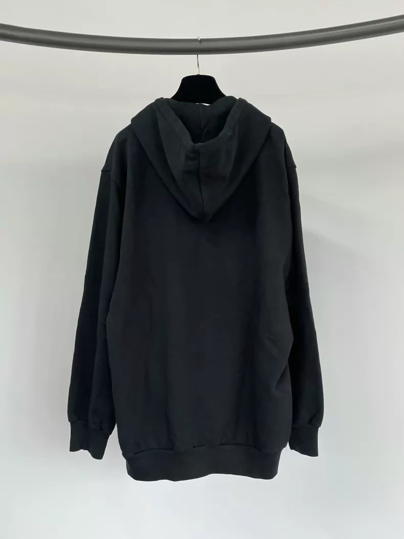 Moschino black bear hooded sweatshirt