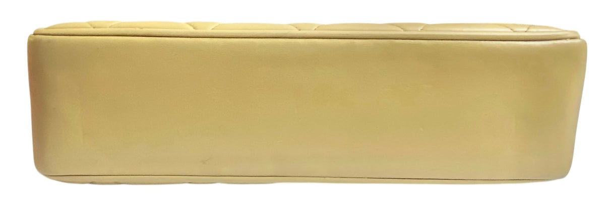 Chanel Vintage 24K CC Beige Lambskin Classic Timeless Tote Bag