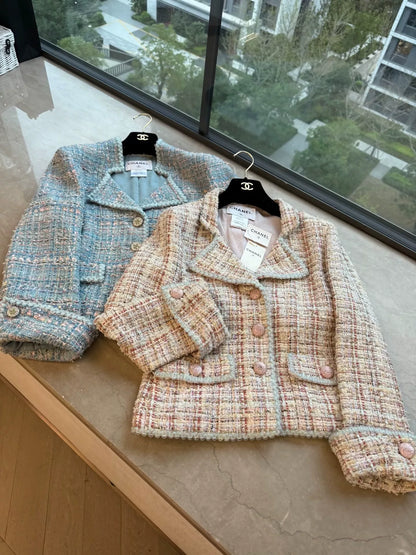 Chanel light pink tweed jacket