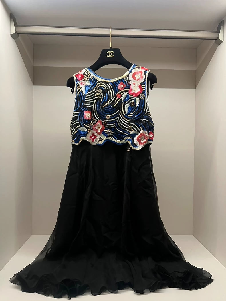 Chanel 01A black Gemstone Dress