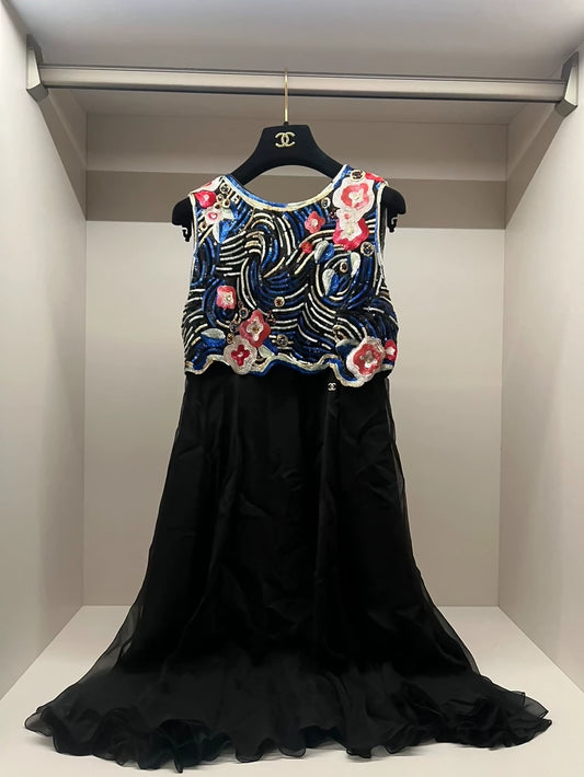 Chanel 01A black Gemstone Dress