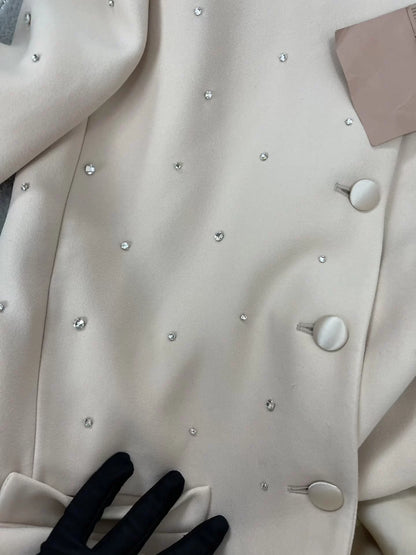 Miu Miu rhinestone-studded jacket