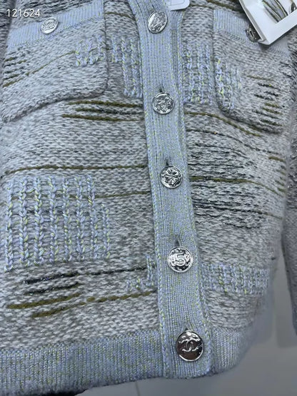 Chanel 25B shimmering knit cardigan