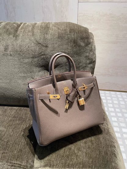 Hermes Birkin 25 Gris Etoupe togo leather gold hardwrae