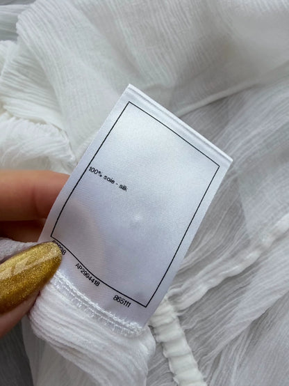 Chanel 25s white silk shirt