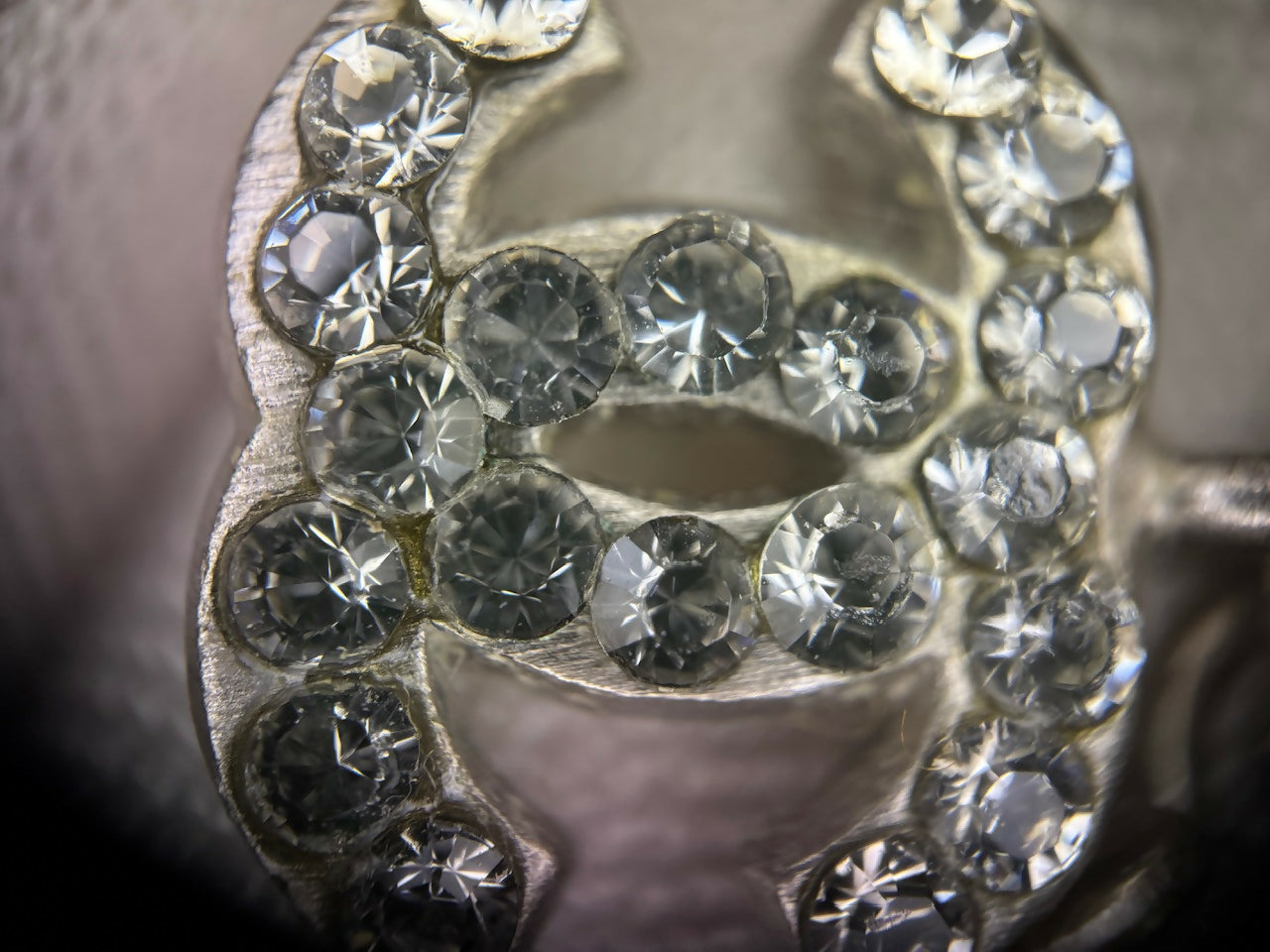 Chanel Vintage 06P Rhinestone Sliver Toned Heart Necklace